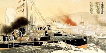 Ataques de torpederos en Tsushima  (Fuente : http://www.cityofart.net/bship/russo_jap_war.html)