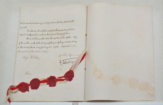 Última página del Tratado de Portsmouth