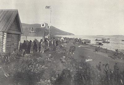 Desembarco cerca de Mereya del los regimientos de infanteria 49 y 50